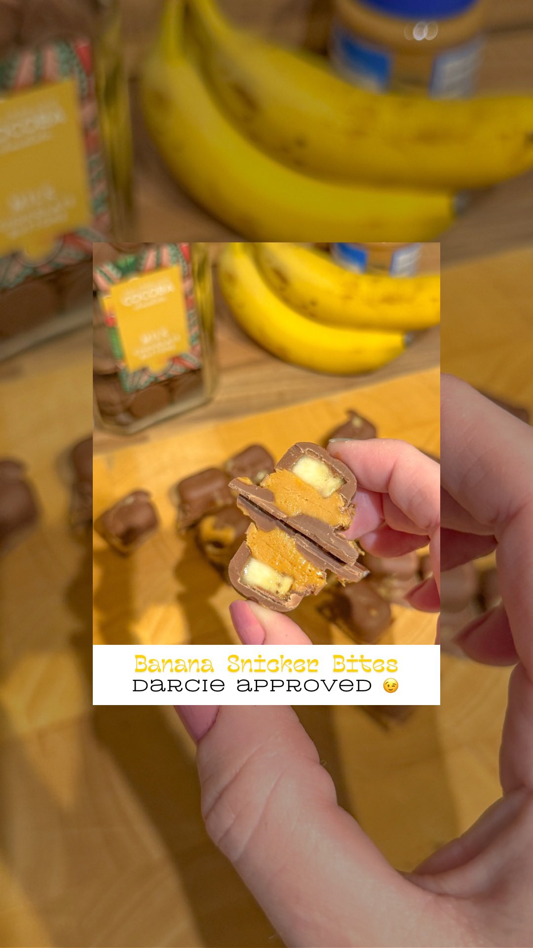 Instagram post by @bramley_apple for Cocoba Chocolate. Caption reads: [...] 🥜✨ We melted down @cocobachocolate dreamy....