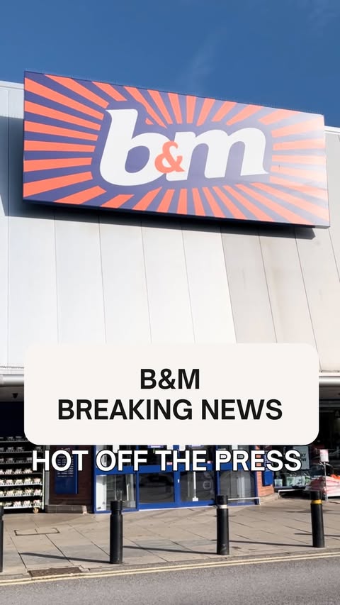 Instagram post by @moneysavingofficial for B&M Stores. Caption reads: Breaking B&M news! 🚨 Hot off the press! 🚨 

📌....