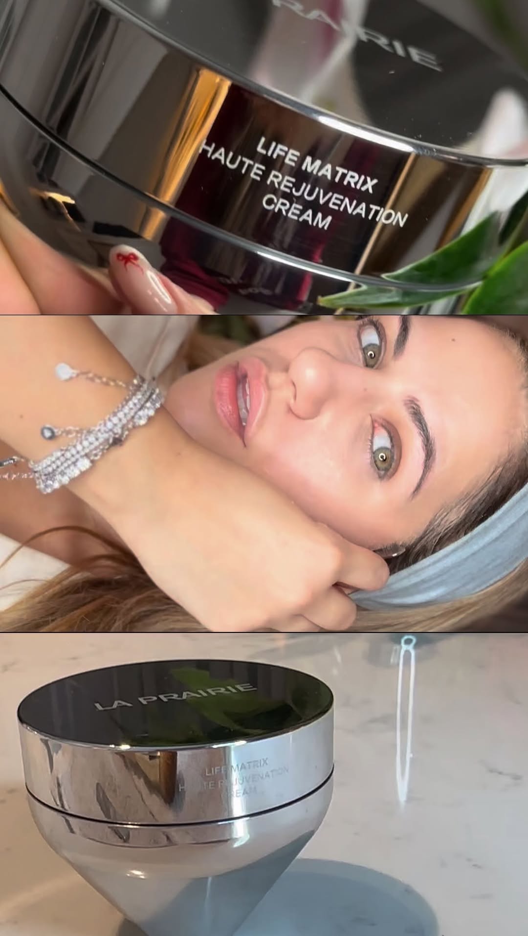 Instagram post by @souzana for La Prairie. Caption reads: Ένα πραγματικό αριστούργημα από την @laprairie....