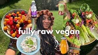 YouTube post by @italeatsandtreats for Herbal Vineyards. Caption reads: RAW VEGAN what I eat in a day 🌱a chat about gut....
