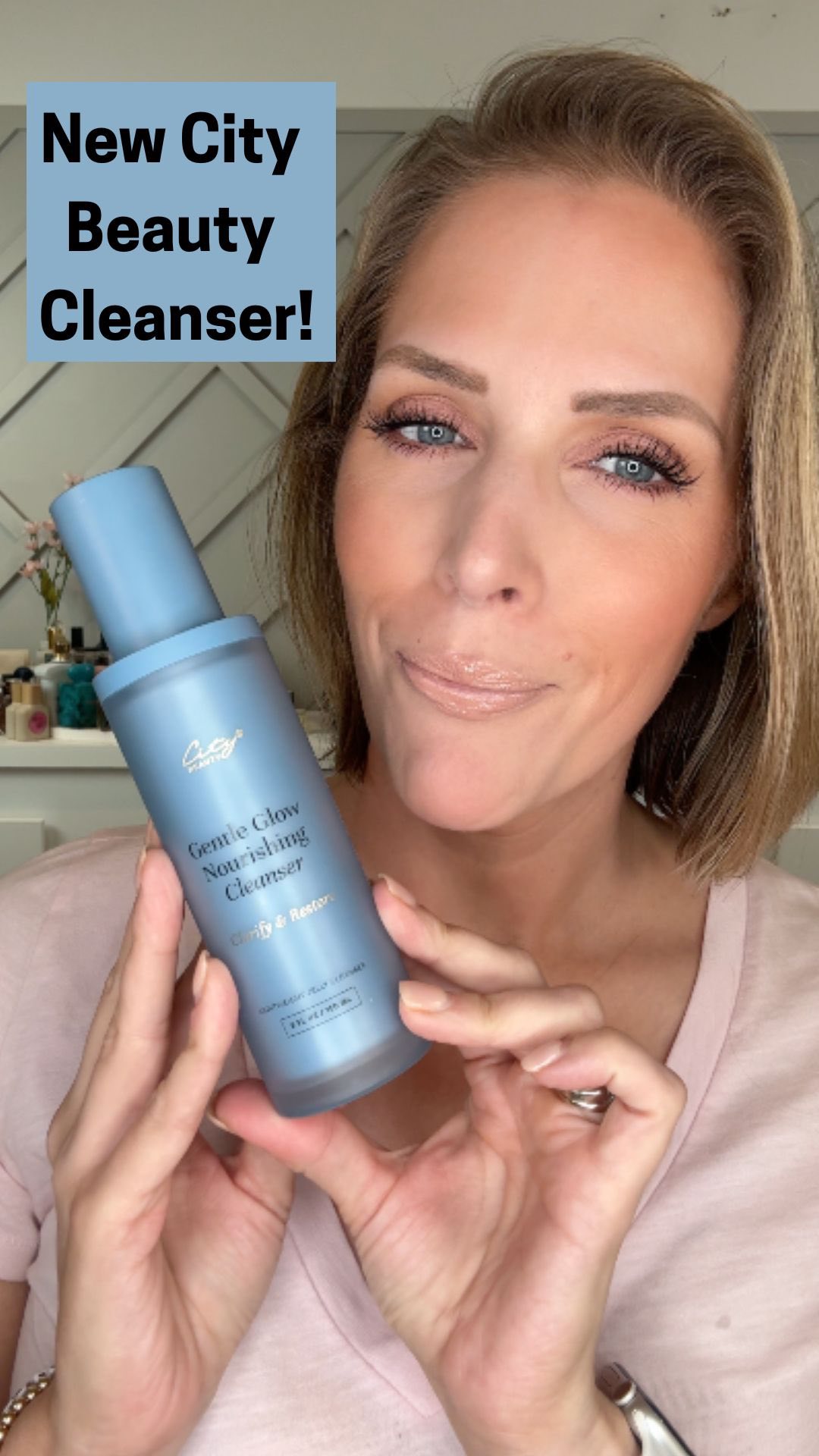 Instagram post by @mandydavismua for City Beauty. Caption reads: [...] really enjoying the new cleanser from....