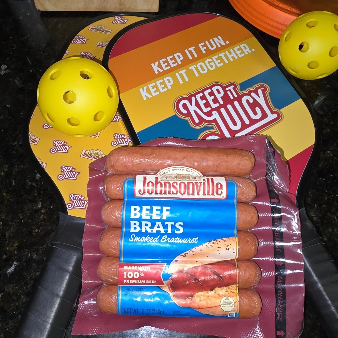 Instagram post by @da.jackson.trio for Johnsonville. Caption reads: [...] or in the house for a quick meal,....