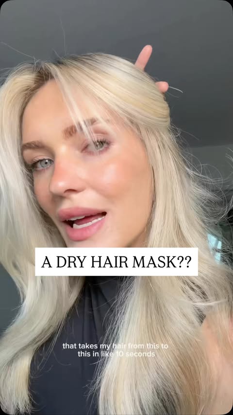 Instagram post by @nataliembode for IGK Hair. Caption reads: [...] dry hair mask from ulta. #IGKPartner....