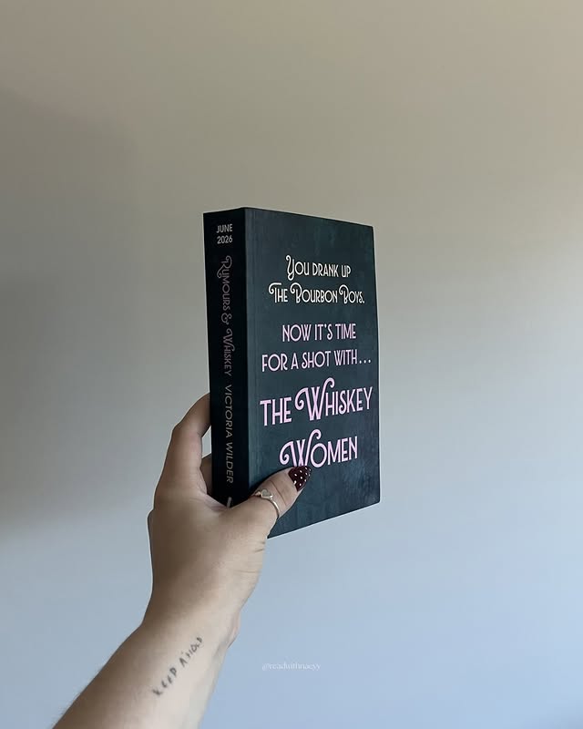 Instagram post by @readwithnaeyy for NetGalley. Caption reads: book review: rumours & whiskey (the whiskey women....