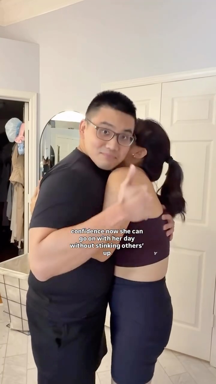 Instagram post by @haohungry for Degree. Caption reads: #ad Finally putting an end to the stench with....