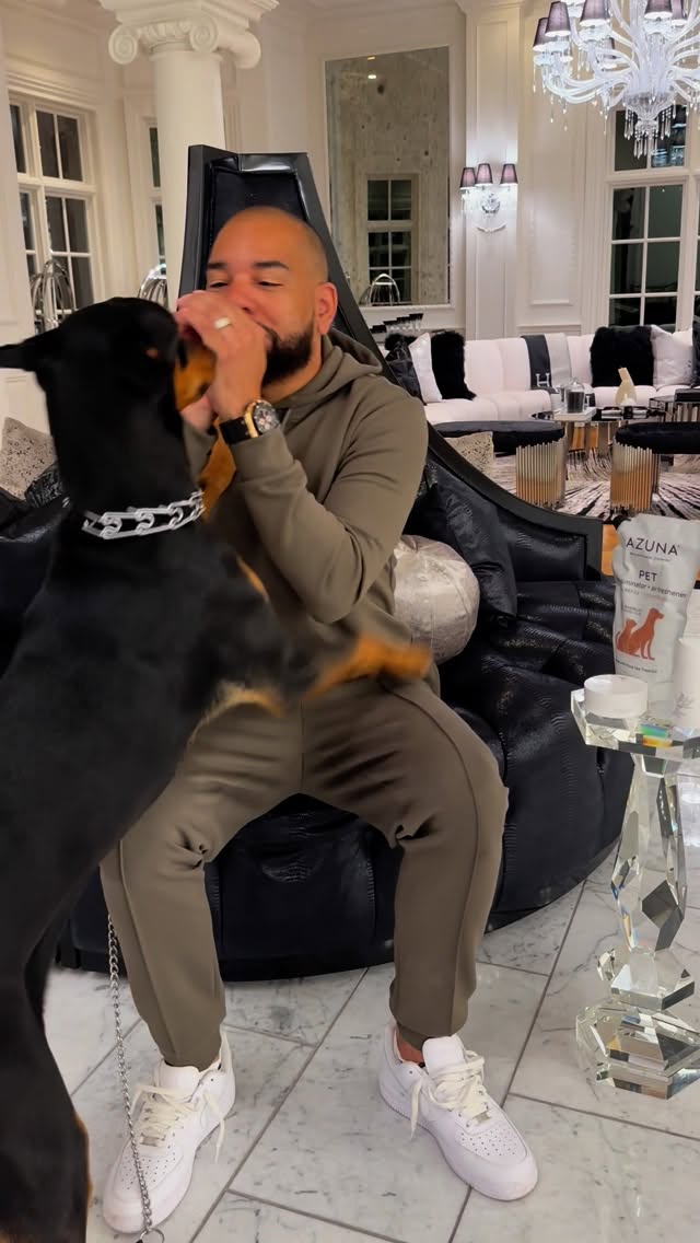 Instagram post by @djenvy for Azuna. Caption reads: Good Morning…. Up early with my babies… Y’all know....