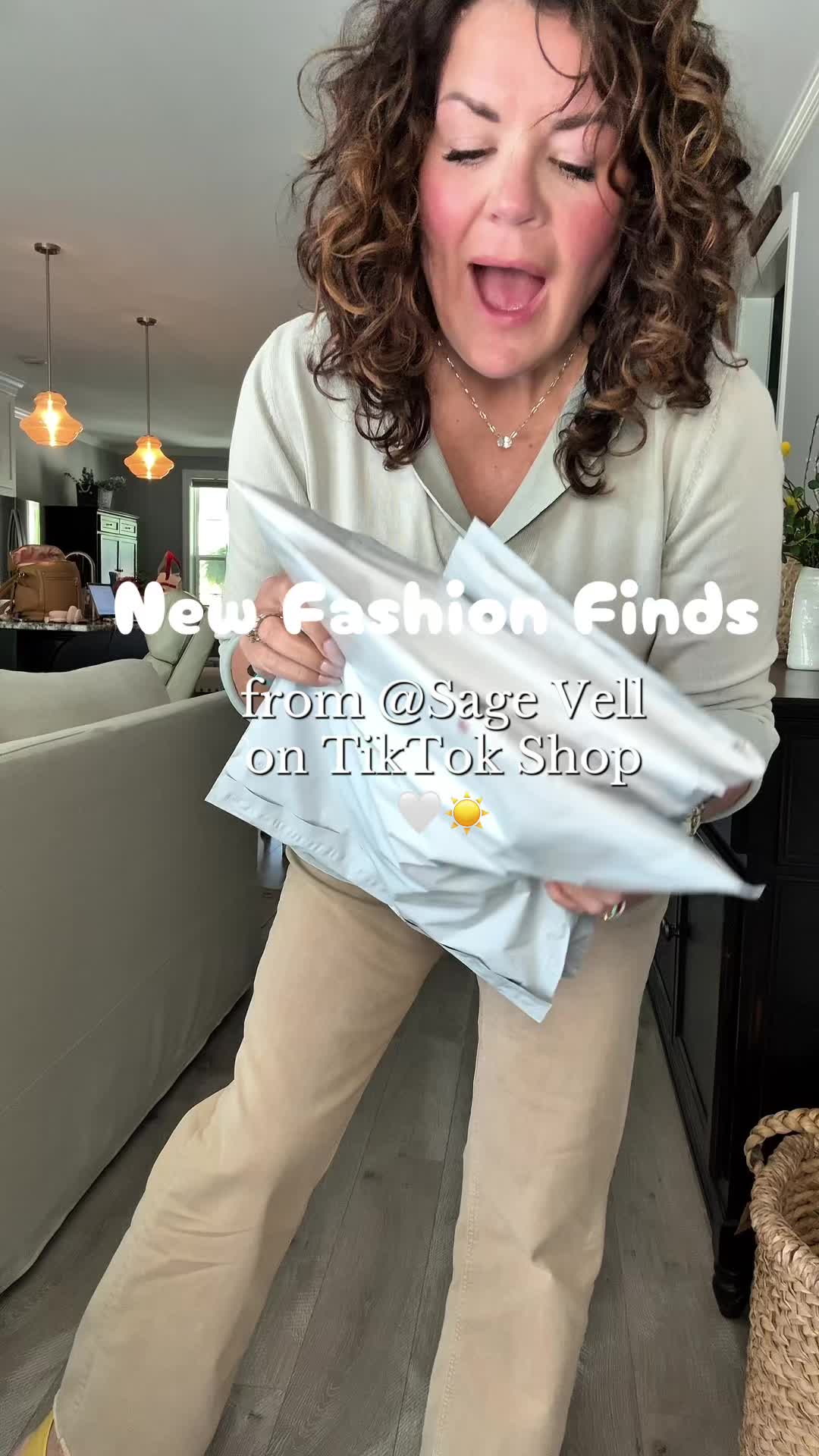 TikTok post by @truthfully1031 for SageVell. Caption reads: Great TikTok shop finds from @Sage Vell! What do....