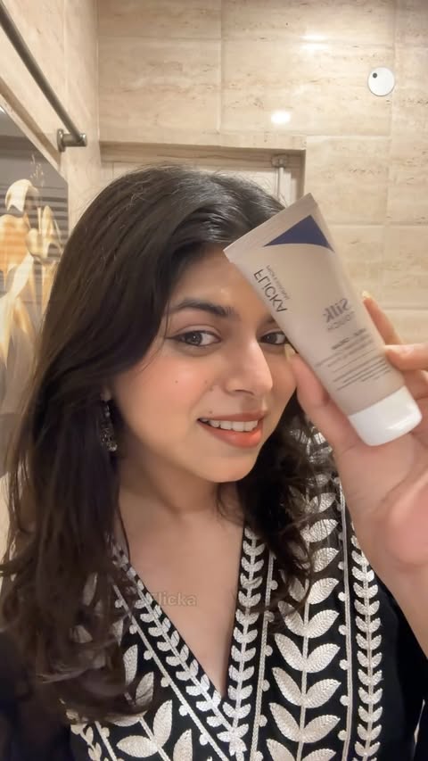 Instagram post by @yuvikahans for Flicka Cosmetics. Caption reads: [...] makeup starts with good skin prep.✨....