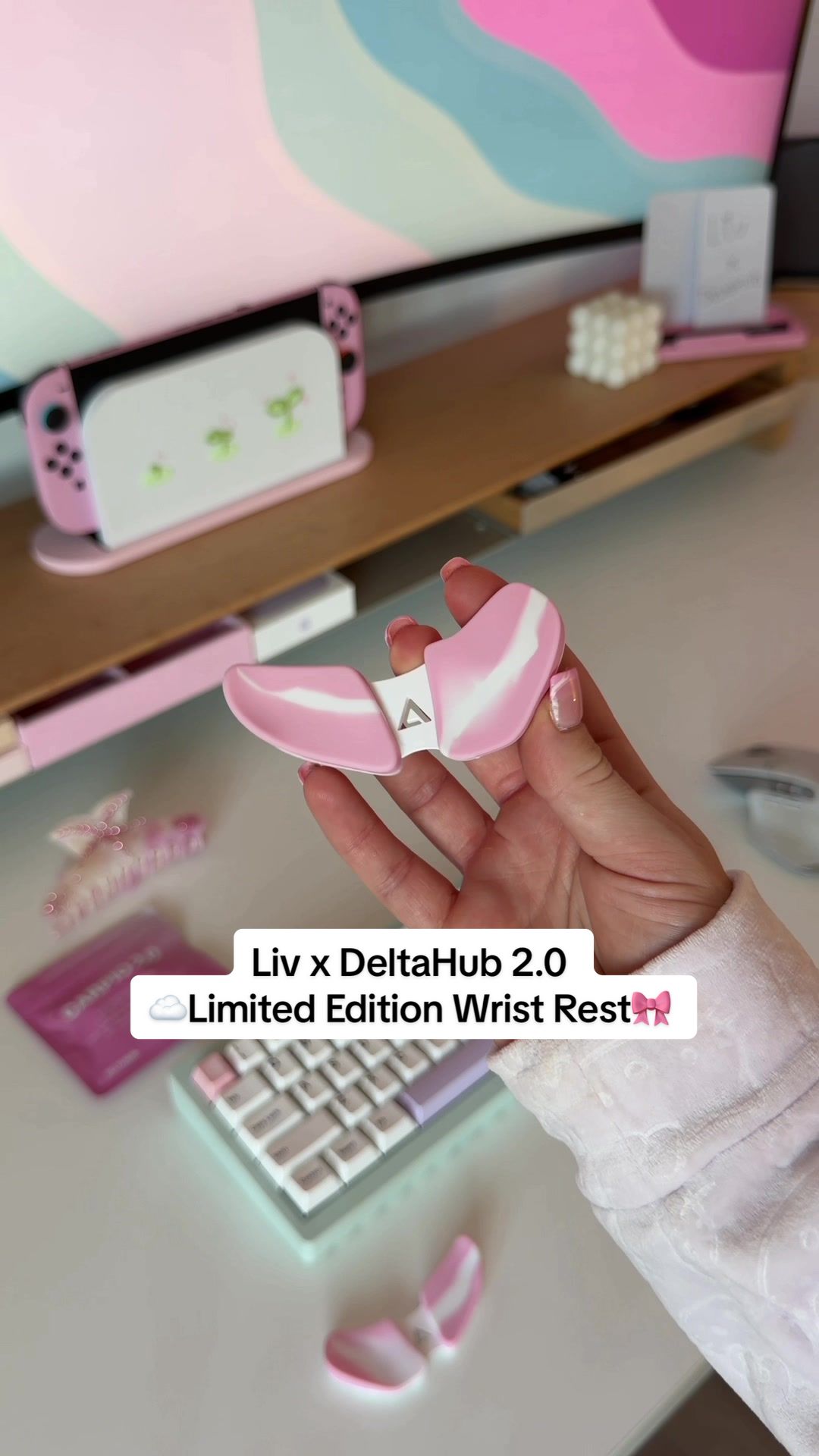 TikTok post by @agenomicsphd for DeltaHub. Caption reads: [...] ad  head to the 🔗 in my bio or @DELTAHUB....