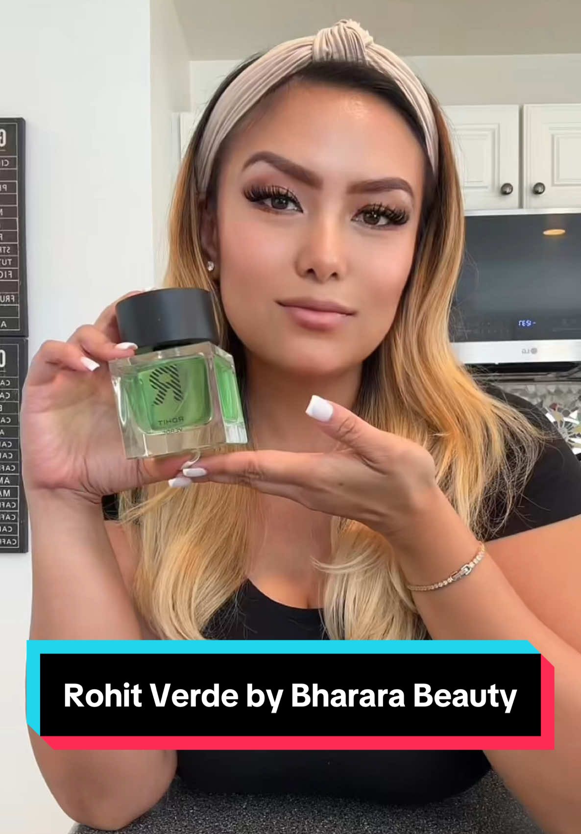 TikTok post by @designergenes_ for Bharara Beauty. Caption reads: Rohit Verde by @Bharara Beauty Review ✨ @Tiktok VP....
