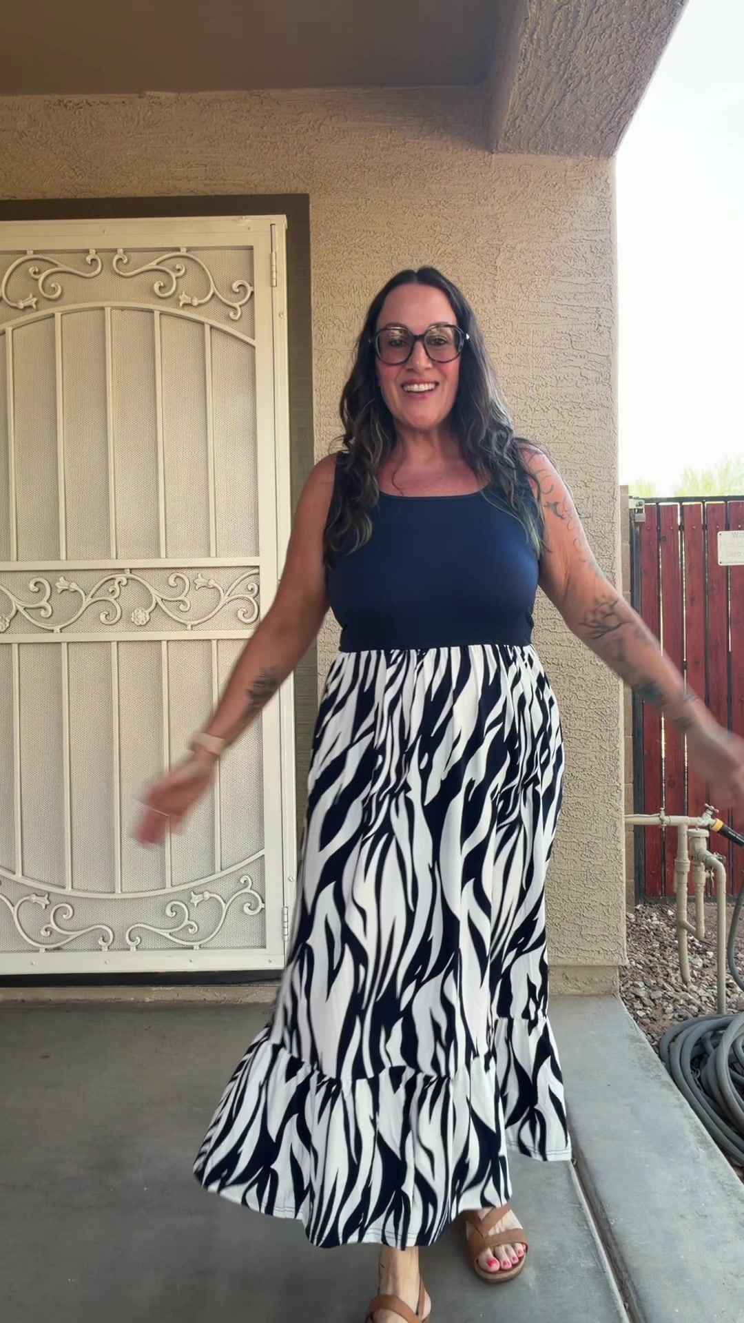 TikTok post by @onetiredmama9 for AUSELILY. Caption reads: [...] #womensdresses #over50style #auselily....