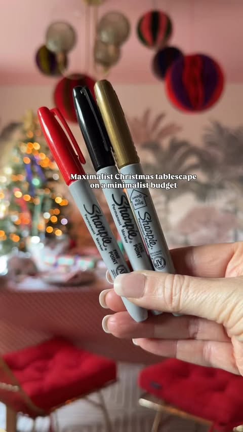 Instagram post by @the_shoestring_home for Sharpie. Caption reads: [...] to that. So by adding hand made touches....