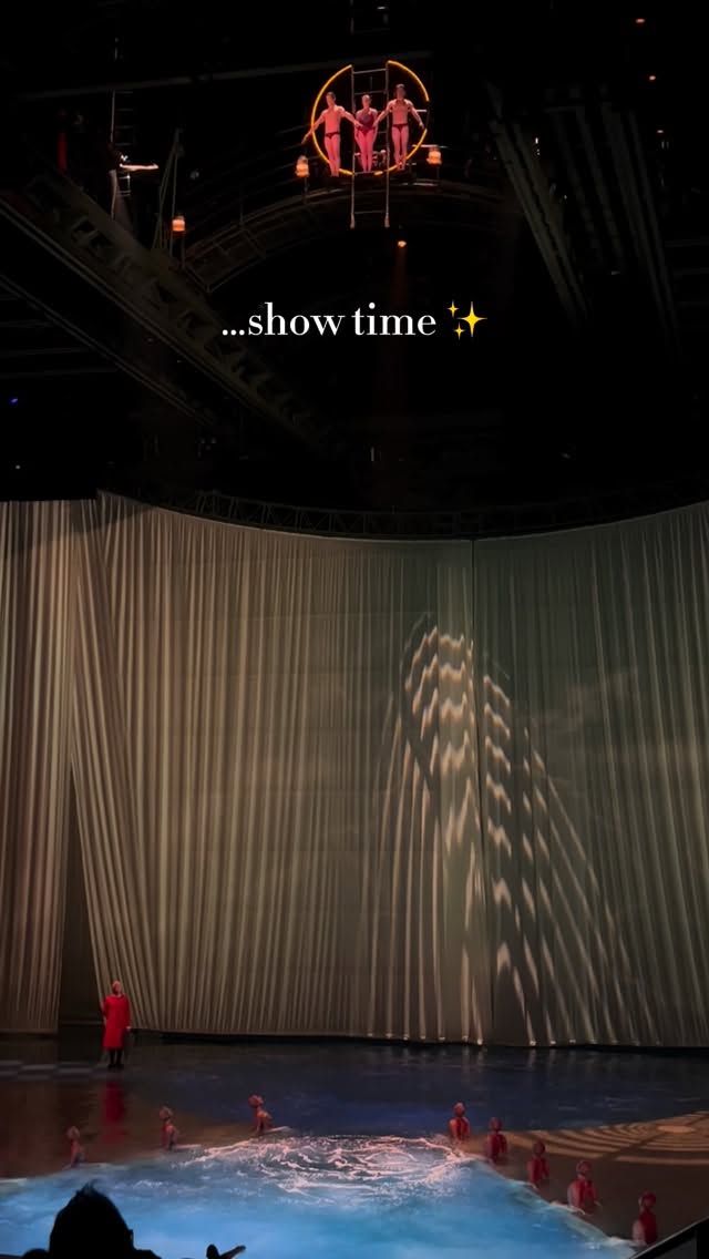 Instagram post by @geladecleo for Cirque du Soleil. Caption reads: Gravity is a beautiful thing 🫡✨.