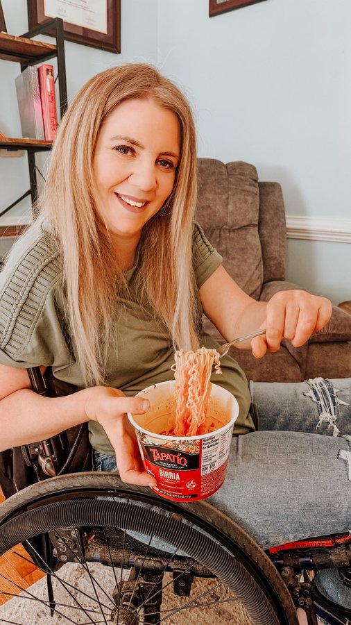 Instagram post by @rachelles_wheels for Tapatio Ramen. Caption reads: #ad I have to tell you all about @tapatio_ramen !....