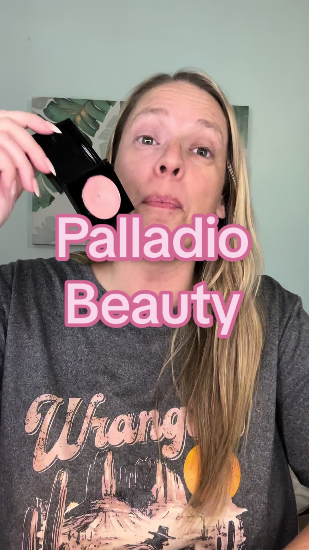 TikTok post by @realmomlaney for Palladio Beauty. Caption reads: @Palladio Beauty under eye brightener now [...].
