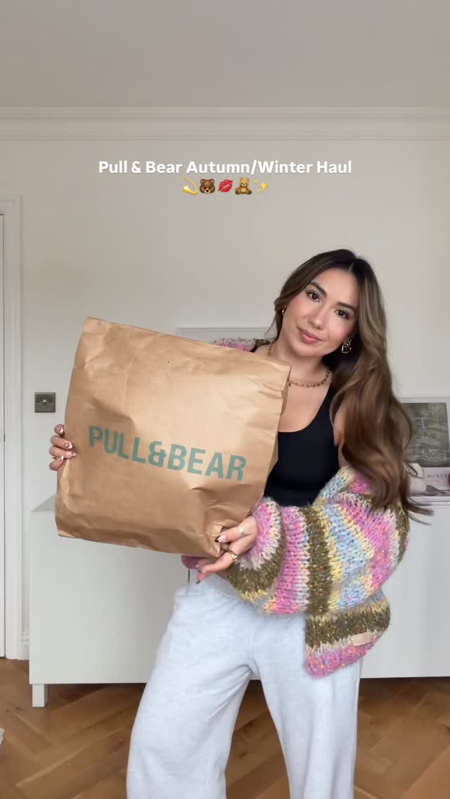 Instagram post by @imhollyfrances for Pull&Bear. Caption reads: so hard to choose a fav piece in this haul but the....