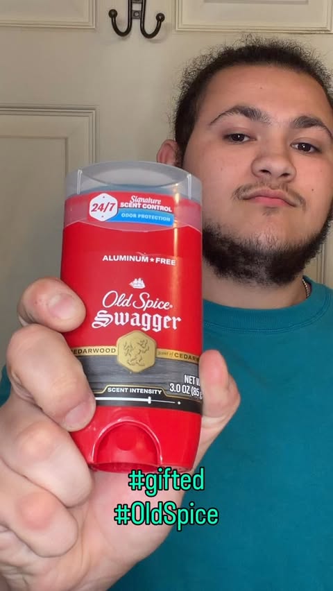 Instagram post by @angelcitro for Old Spice. Caption reads: Thank You @oldspice Old Spice Swagger - this....