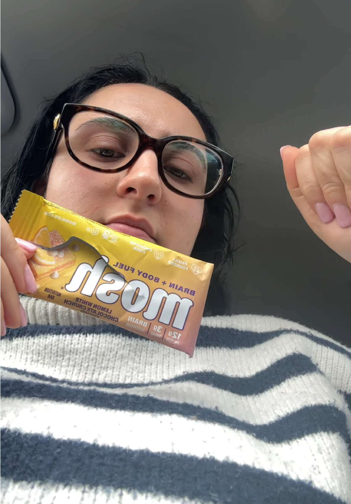 TikTok post by @serenapz for MOSH. Caption reads: [...] legit tastes like dessert!!! SOOOO YUMMY....
