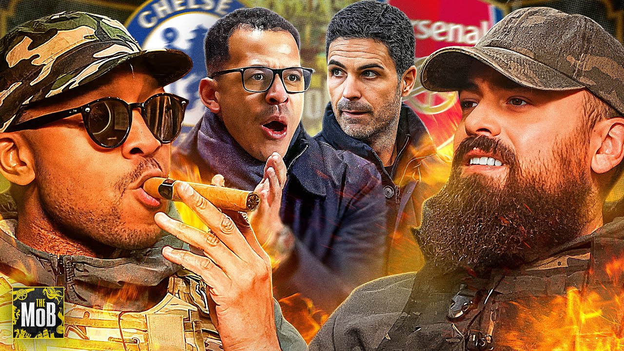 YouTube post by @TheBig6ix for Premier League. Caption reads: Turkish & Matisse Prepare for WAR! (Chelsea vs....