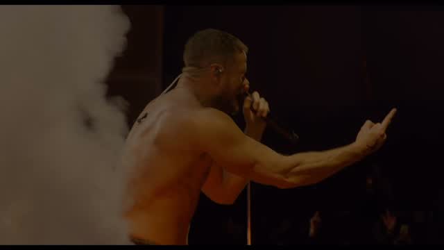 Instagram post by @mercurystudios for Interscope Records. Caption reads: Watch the official trailer for ‘Imagine Dragons:....