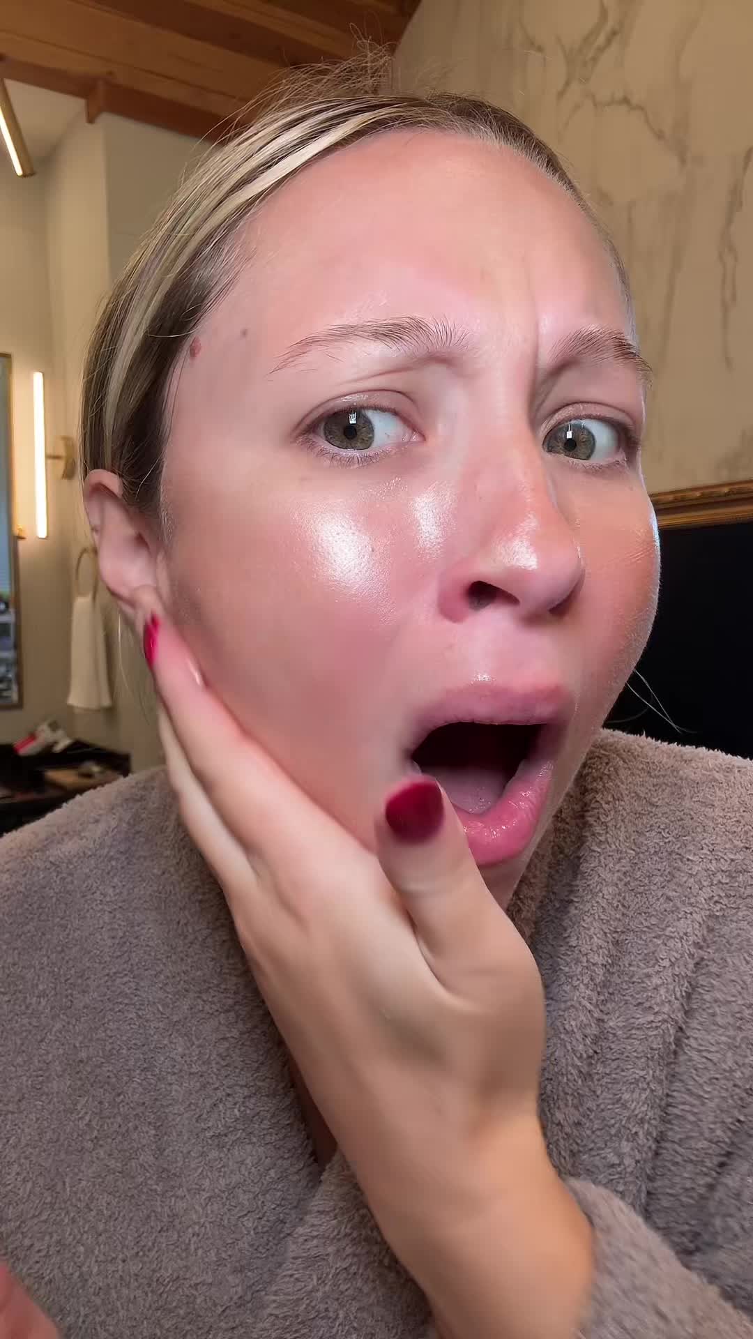 TikTok post by @aroselens for Sacheu. Caption reads: This brand new Sacheu Beauty liquid glow is a....