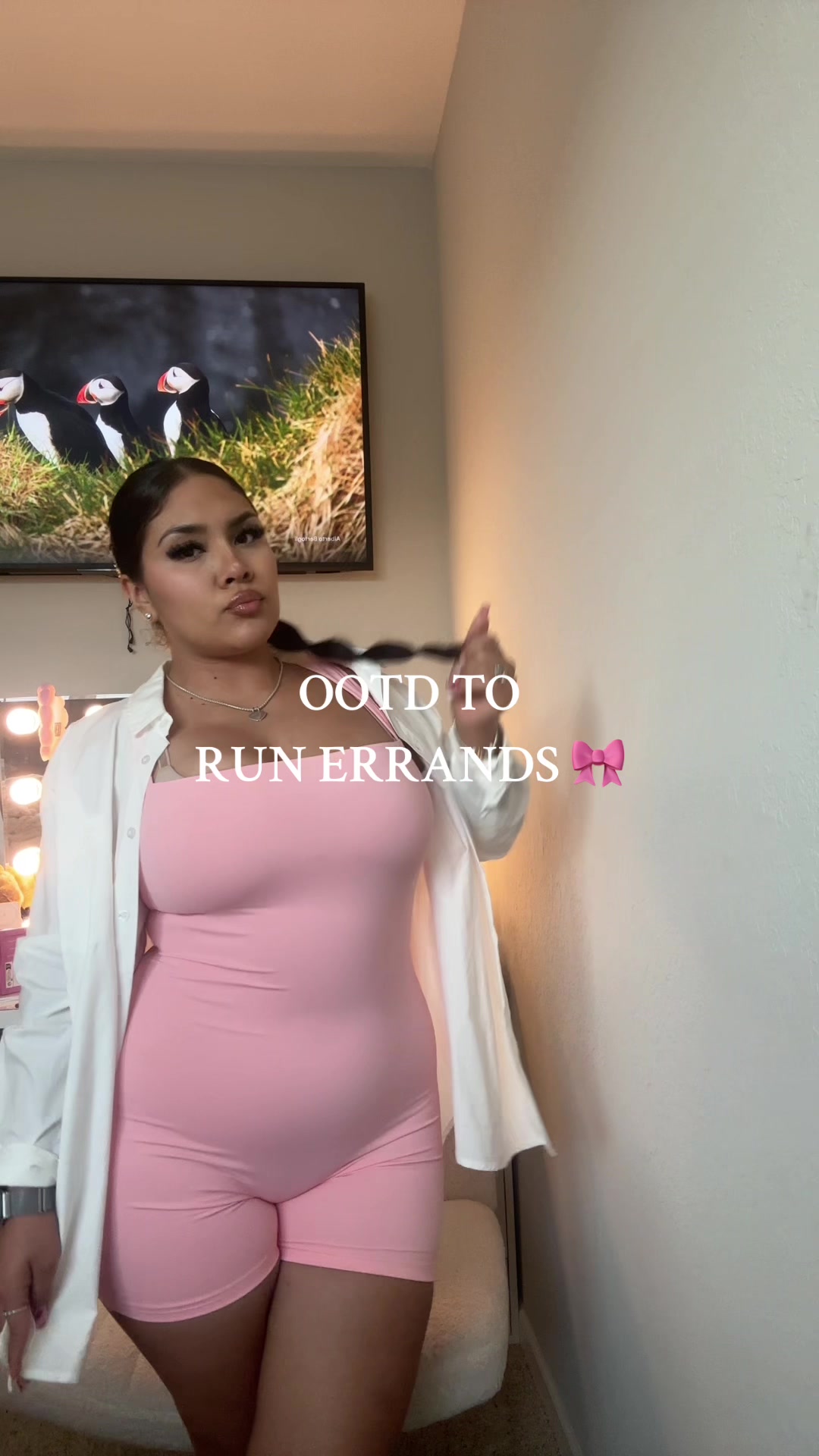 TikTok post by an influencer for HYZ. Caption reads: [...] 🎀 #fypage #fypシ゚viral #ootd #hyz #romper....