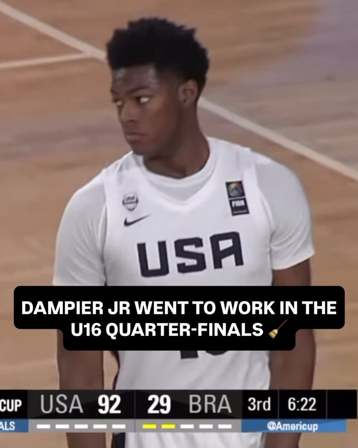 Instagram post by @edampjr for Slate Milk. Caption reads: @edampjr2028 went to WORK in the @americup U16....