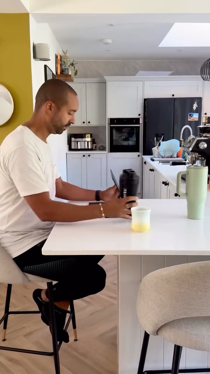 Instagram post by @daywithdad for Protein Works. Caption reads: Routine is 🔑
What does your weekly routine look....