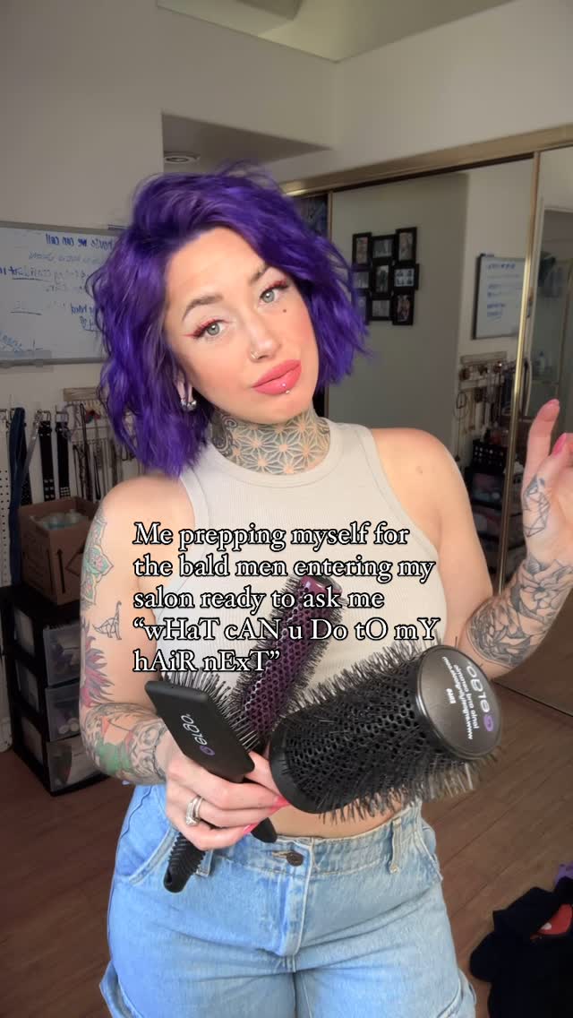 Instagram post by @savannahraehair for ERGO Styling Tools. Caption reads: [...] ever said that?! 😂😂😂😂 #ergo....