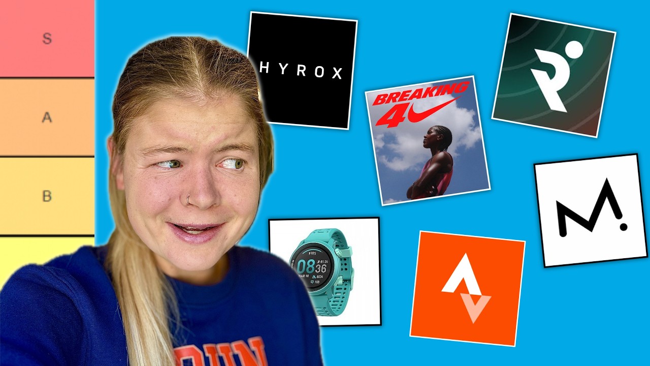 YouTube post by @allie_ostrander for Oiselle. Caption reads: Pro Runners Rank 2025 Running & Fitness Trends....