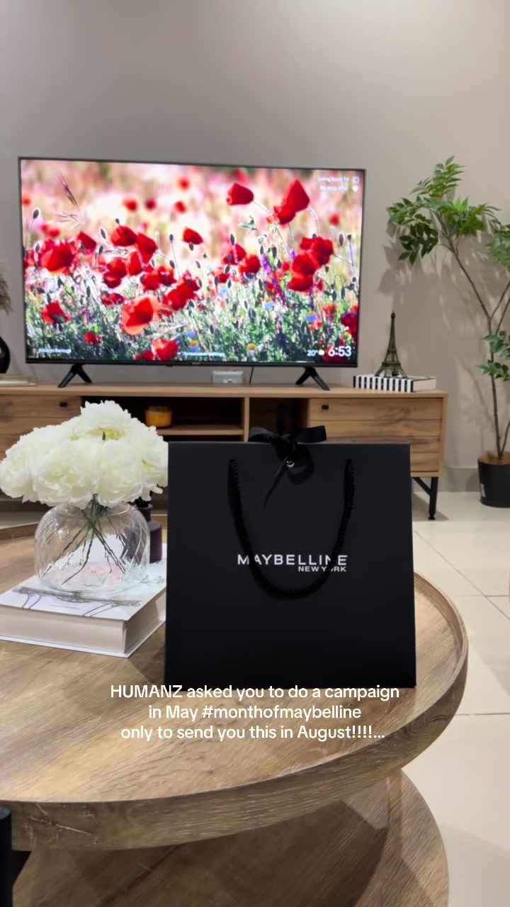 TikTok post by @sesihle_scarf for Humanz. Caption reads: @Humanz Africa @Maybelline New York Africa [...].