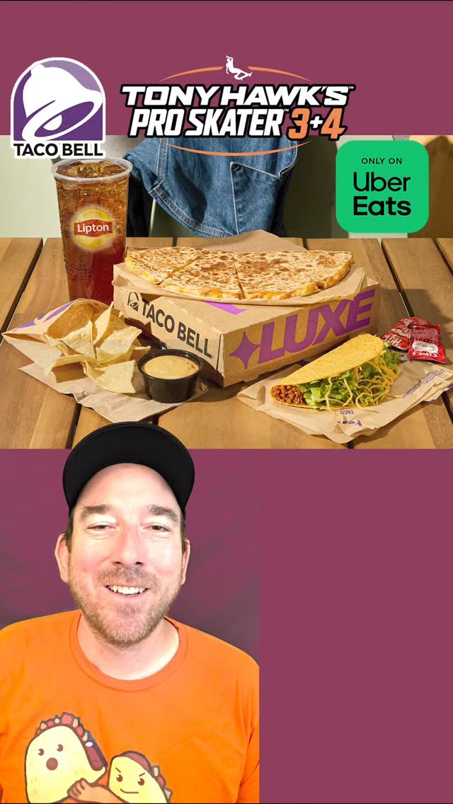 Instagram post by @snackolator for Taco Bell. Caption reads: #UberEatsPartner Taco Bell dropped their new Tony....