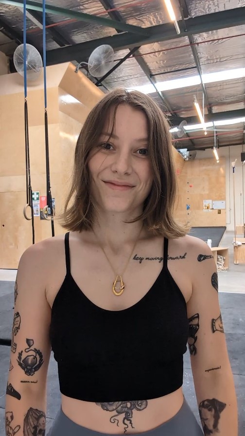 Instagram post by @boulderingmolly for Pixie Wing. Caption reads: [...] rock out🤘🔝 Ring keeper necklace from....