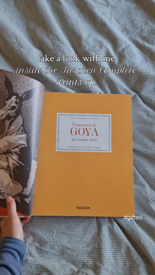 Instagram post by @kaths_shelf for TASCHEN. Caption reads: Are you familiar with the macabre art of Goya?....