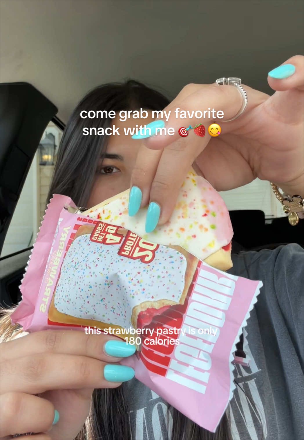 TikTok post by @sammiphil for Legendary Foods. Caption reads: [...] protein goals this summer!🍓🎯 @Legendary....