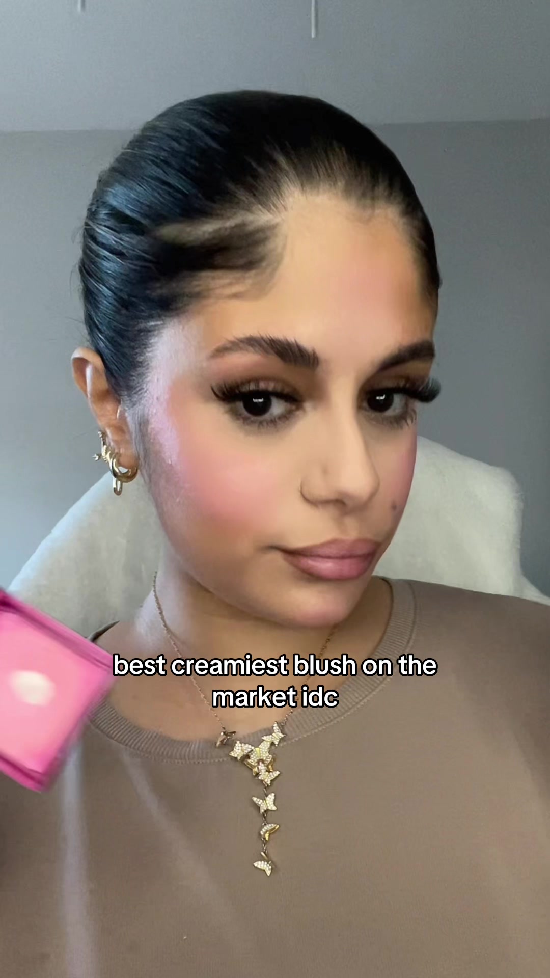 TikTok post by @icyyroza for BASMA Beauty. Caption reads: [...] #viral #trending #icyyroza @BASMA Beauty.