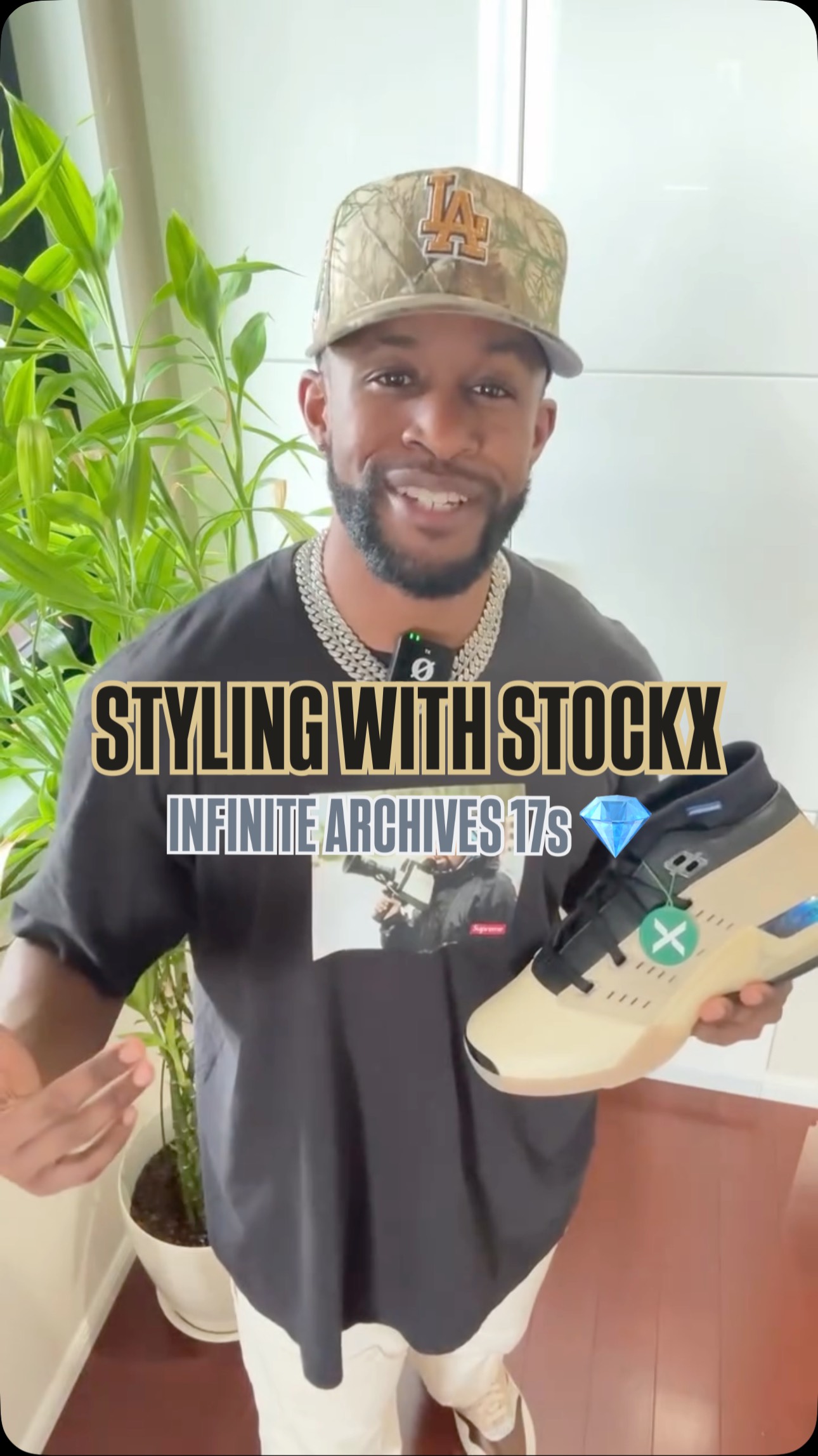 Instagram post by @taylormadegq for StockX. Caption reads: STYLING WITH STOCKX: INFINITE ARCHIVES 17s 💎

for....