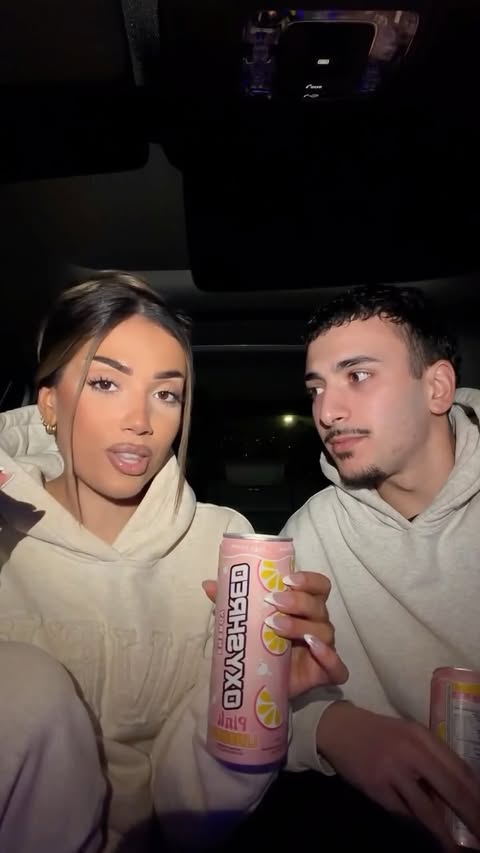 Instagram post by @chiarachristo for OxyShred. Caption reads: He actually believed me 😭 @oxyshredenergy pink....