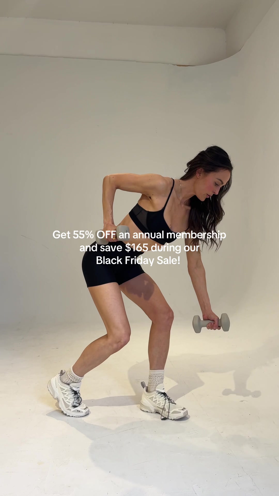 TikTok post by @meganroup for The Sculpt Society. Caption reads: ⏰ Save 55% on @The Sculpt Society’s Black Friday....