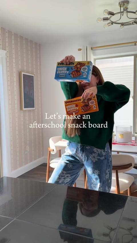 Instagram post by @amberjoyhansen for Eat Evergreen. Caption reads: The after-school snack your kids will come running....