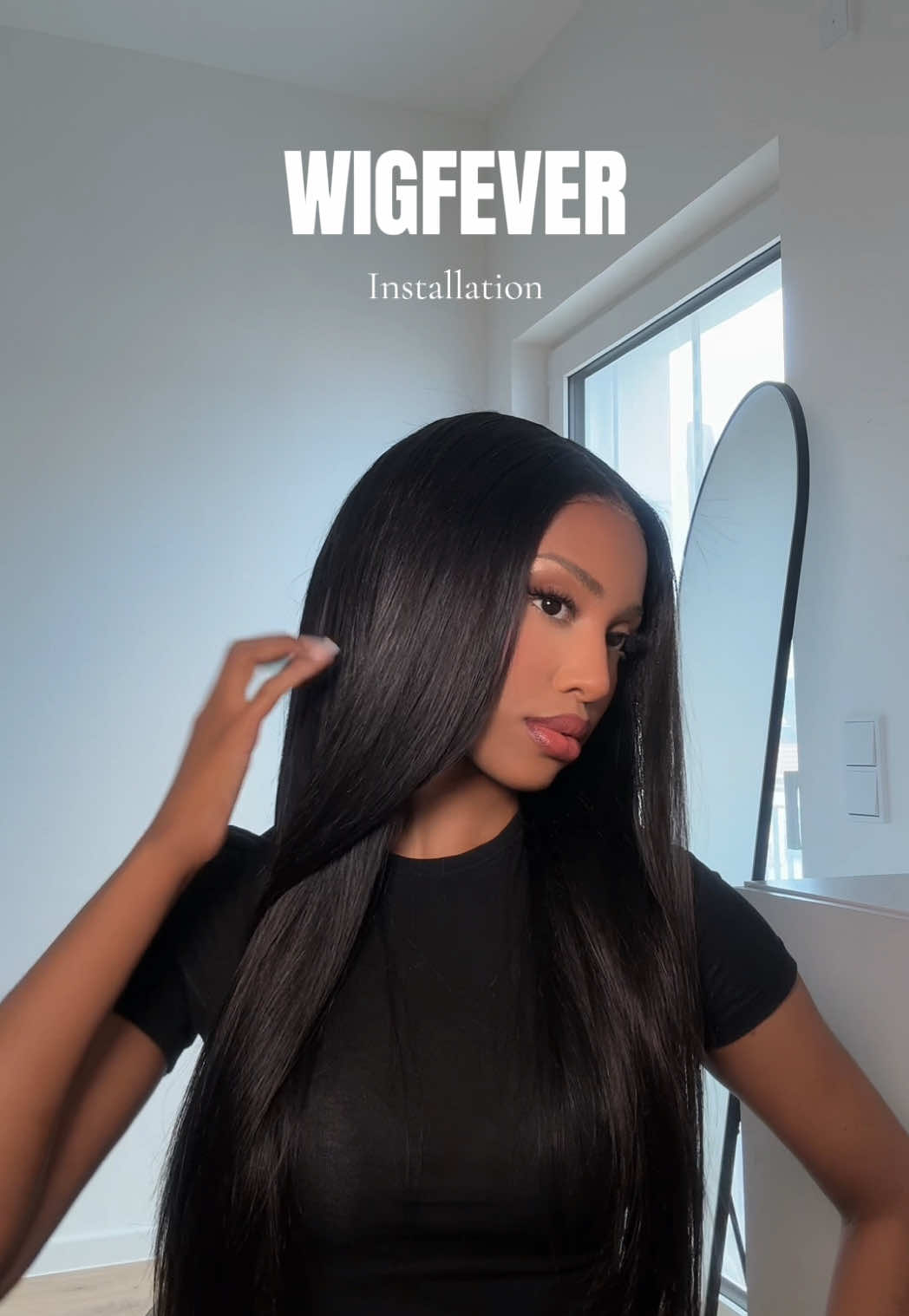 TikTok post by @mariasamiro for Wigfever. Caption reads: Anzeige | The quality is Insane 😍 @WigFever Hair....