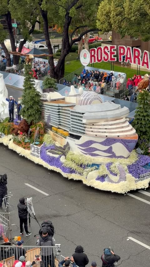 Instagram post by @rose_parade for Princess Cruises. Caption reads: Setting sail together Princess Cruises brings the....
