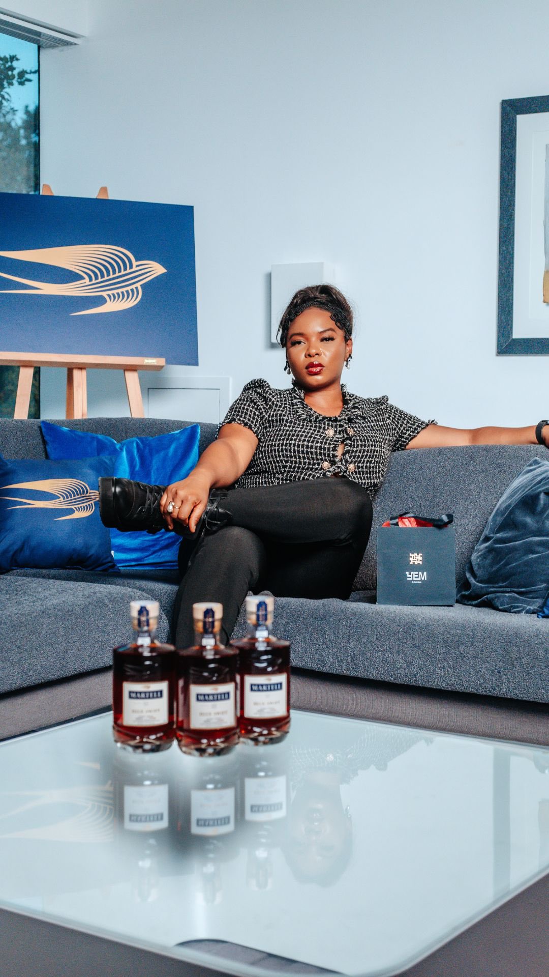 Instagram post by @adesope_shopsydoo for Martell. Caption reads: “Eventually I realized I needed to stop walking....