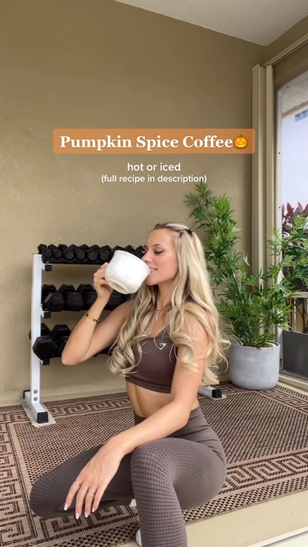 Instagram post by @lifewithteagan for Bulletproof. Caption reads: PUMPKIN SPICE COFFEE🍂🎃
(hot or iced)
Feat.....