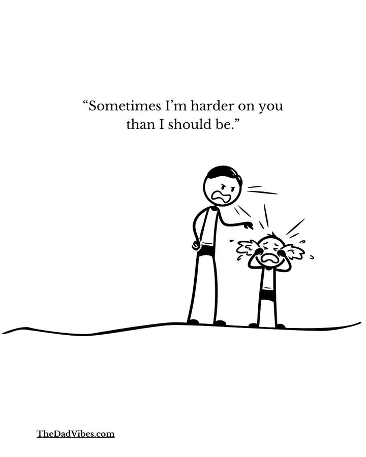 Instagram post by @the.dad.vibes for Parents. Caption reads: “I react to the behaviour I see, instead of....