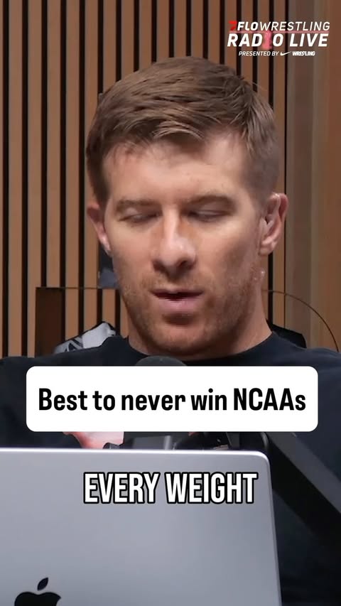 Instagram post by @cpyles for FloWrestling. Caption reads: The best to never win NCAAs off the top of the....