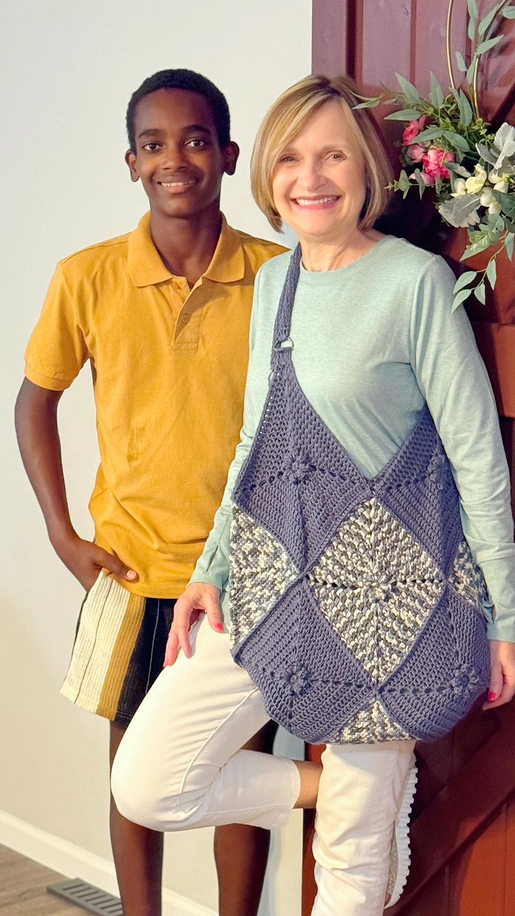 Instagram post by @jonahhands for Yarnspirations. Caption reads: [...] so is putting it together. I used....