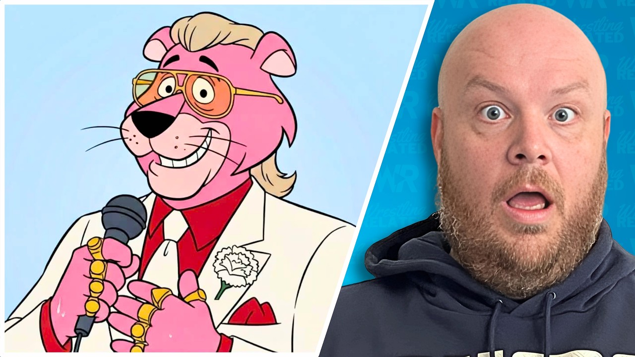 YouTube post by @WrestlingRelatedYT for Sound Effect Library. Caption reads: Can You Name These Wrestlers As Classic Cartoons?.