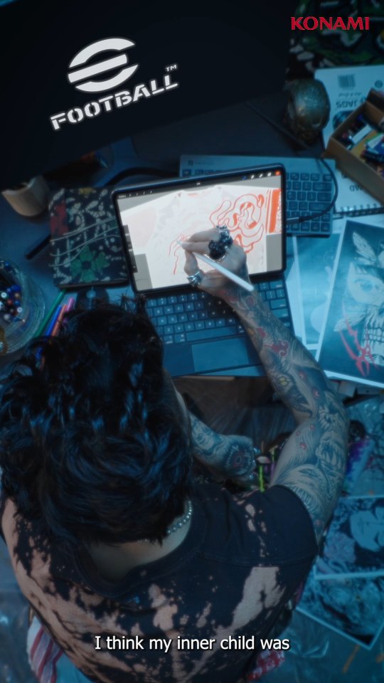 Instagram post by @santanu_hazarika_art for eFootball. Caption reads: Straight from the roots of Northeast India 🇮🇳....