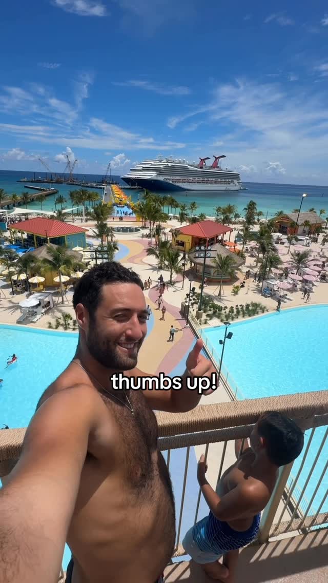 Instagram post by @tedzhar for Carnival. Caption reads: What do @carnival cruisers do on vacation at....